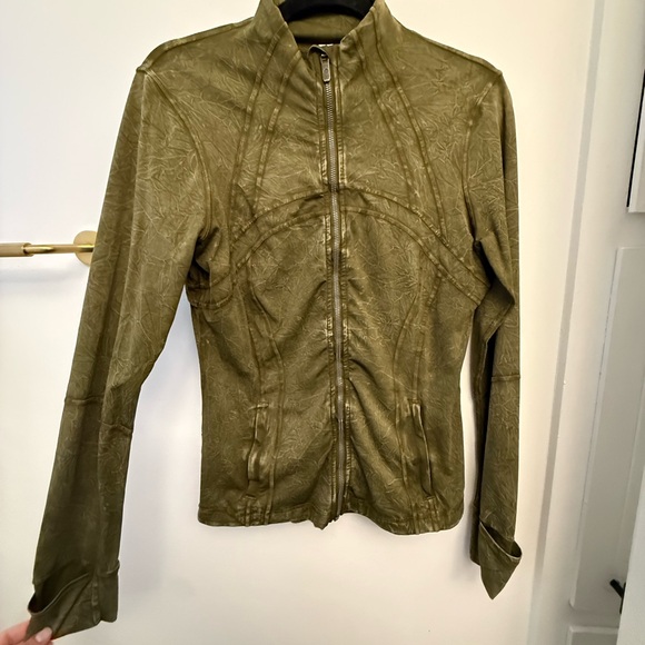 lululemon athletica Jackets & Blazers - Lululemon Olive Green acid wash Women's Define Jacket